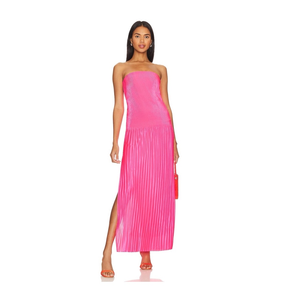 Anita Maxi Dress in Bright Pink
